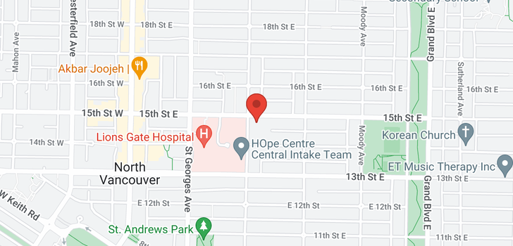 map of 1 307 E 15TH STREET